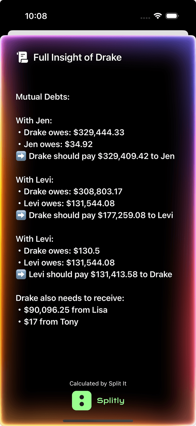 Splitly app screenshot 3