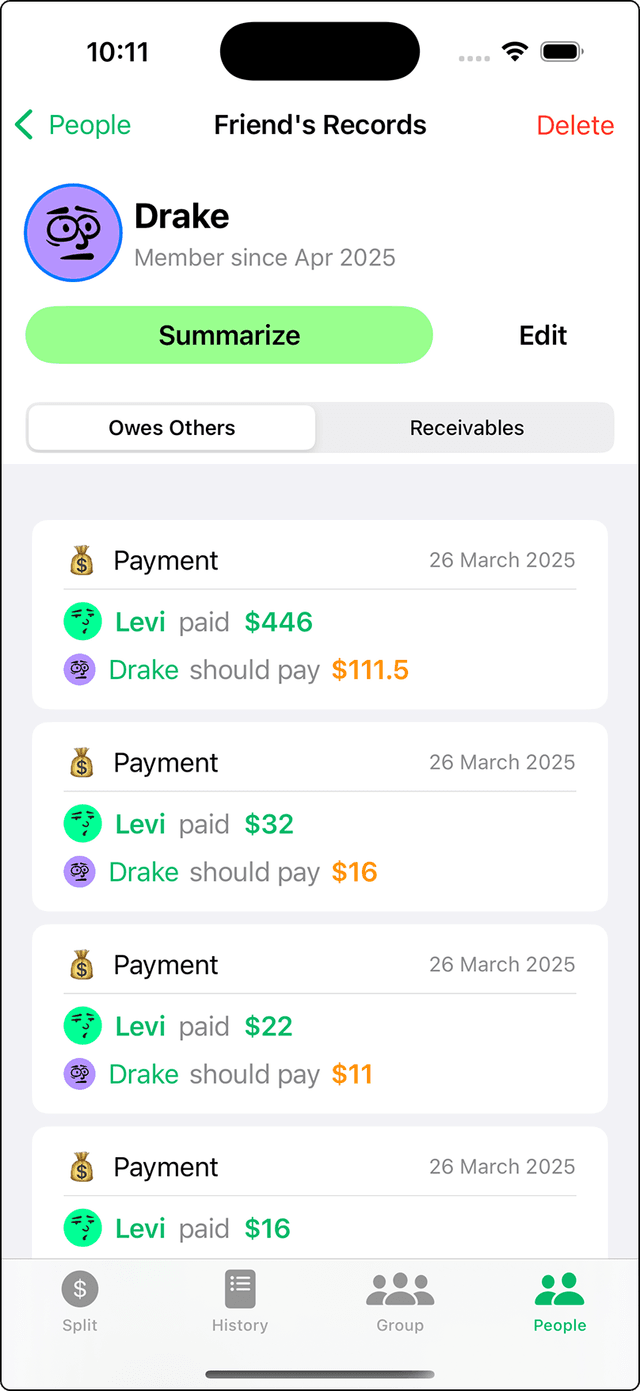 Splitly app screenshot 4